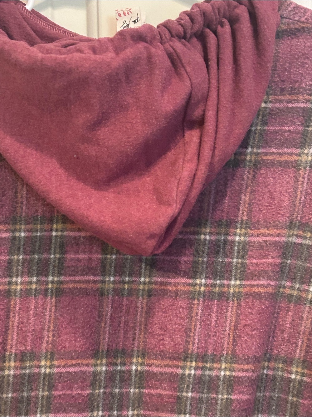 7th Ray Mauve Plaid Hooded Shacket Jacket - Picture 9 of 15